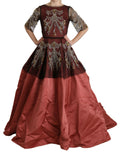 Crystal Chandelier Silk Princess Gown Dress