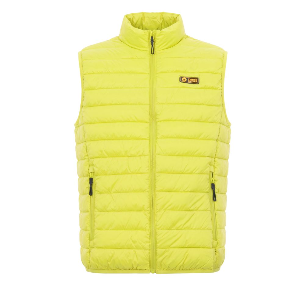 Yellow Polyester Men Jacket