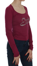 Crystal Embellished Long Sleeve Casual Top