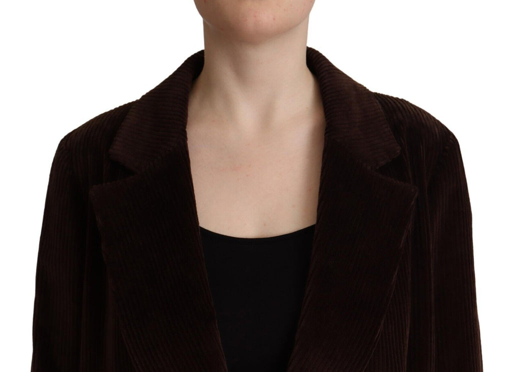 Bordeaux Corduroy Cotton Blazer Oversized Jacket