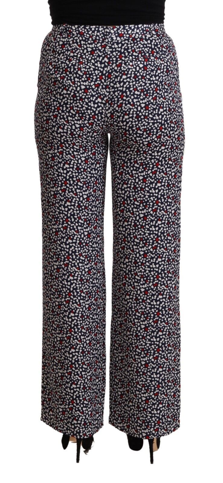 Black High Waist Printed Straight Pants