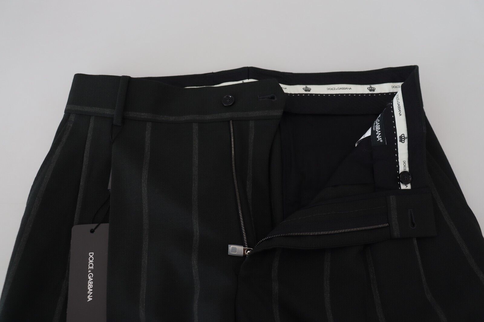 Black Striped Men Trousers Cotton Pants