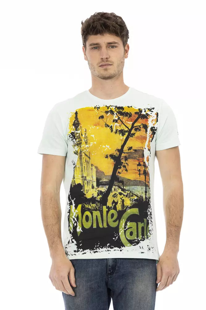 "Light Blue Cotton Men's T-Shirt"