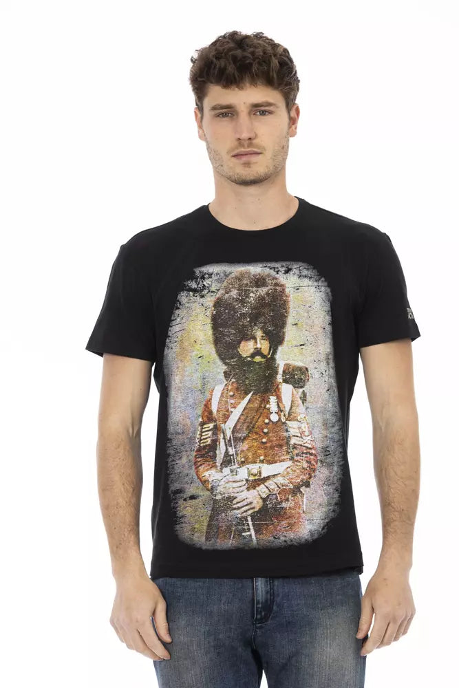Black Cotton Men's T-Shirt