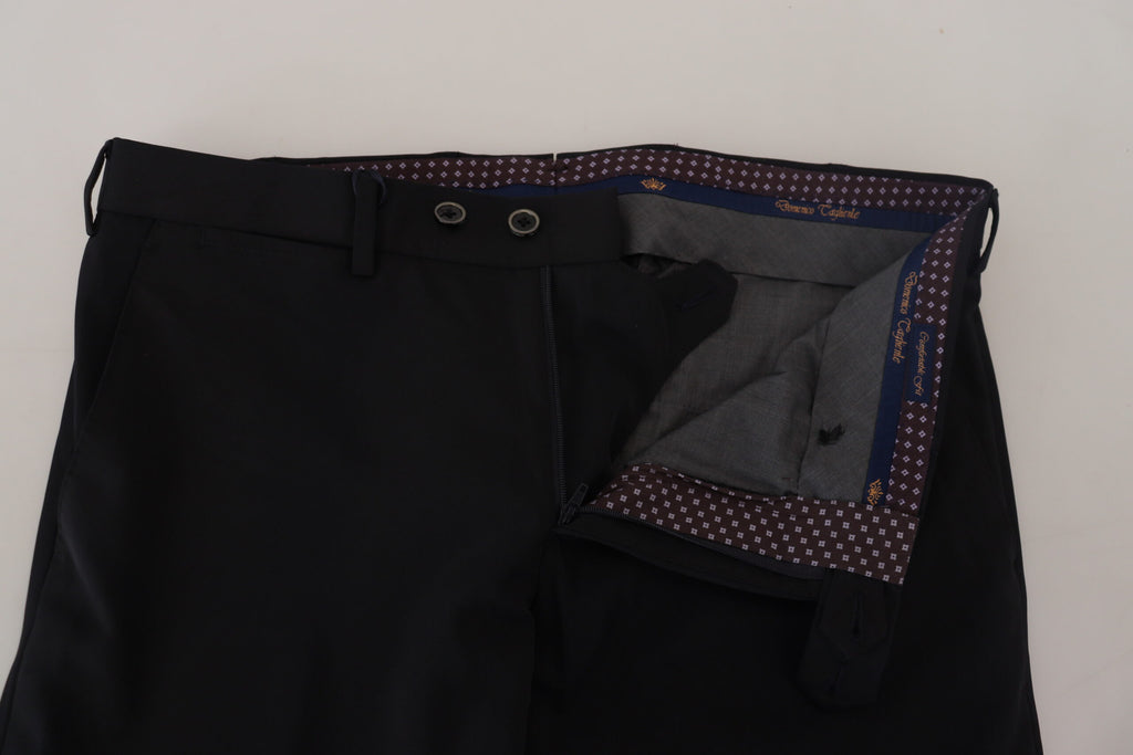 Black Tapered Dress Formal Pants