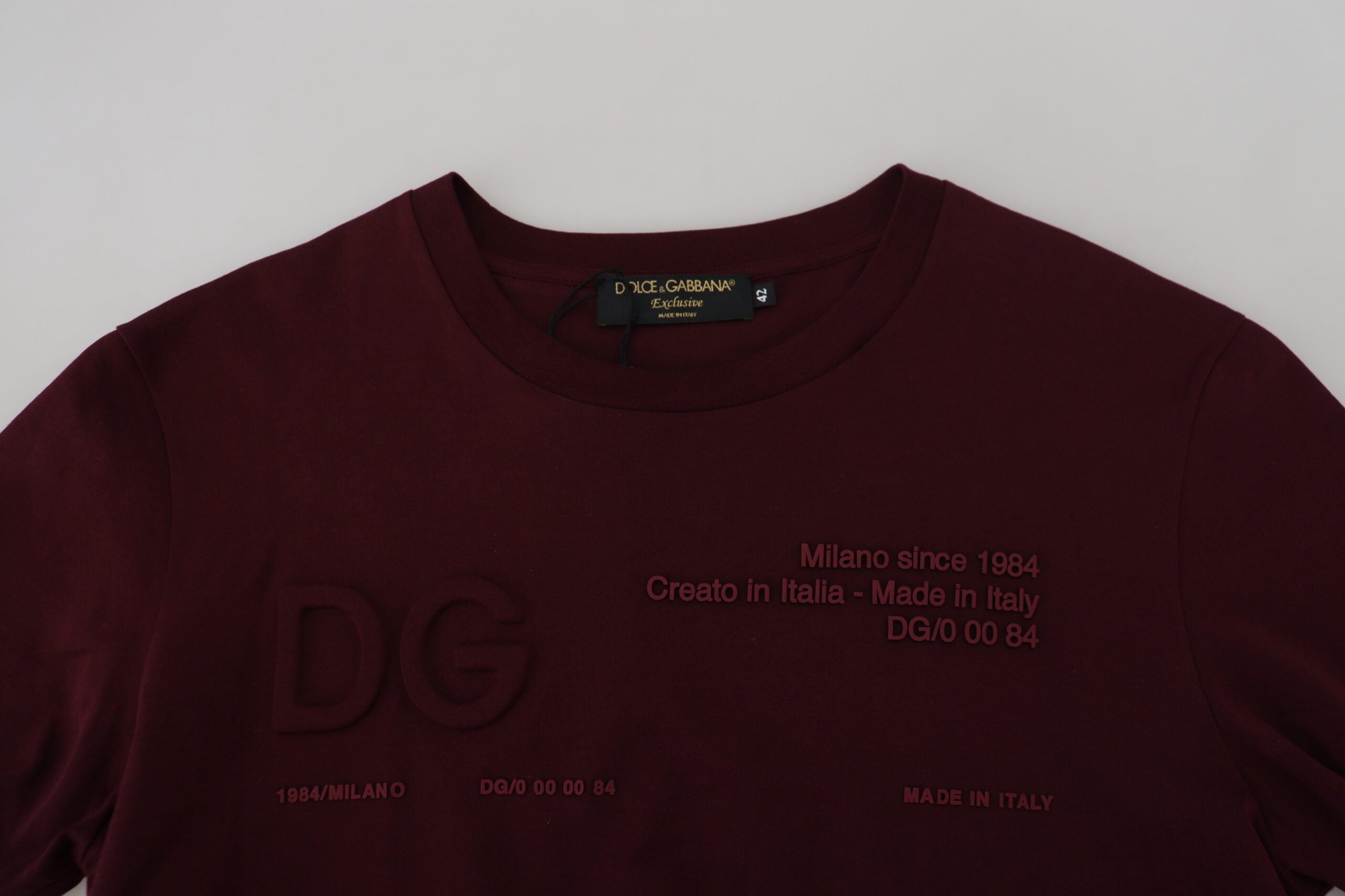 Maroon Printed Short Sleeves Men T-shirt