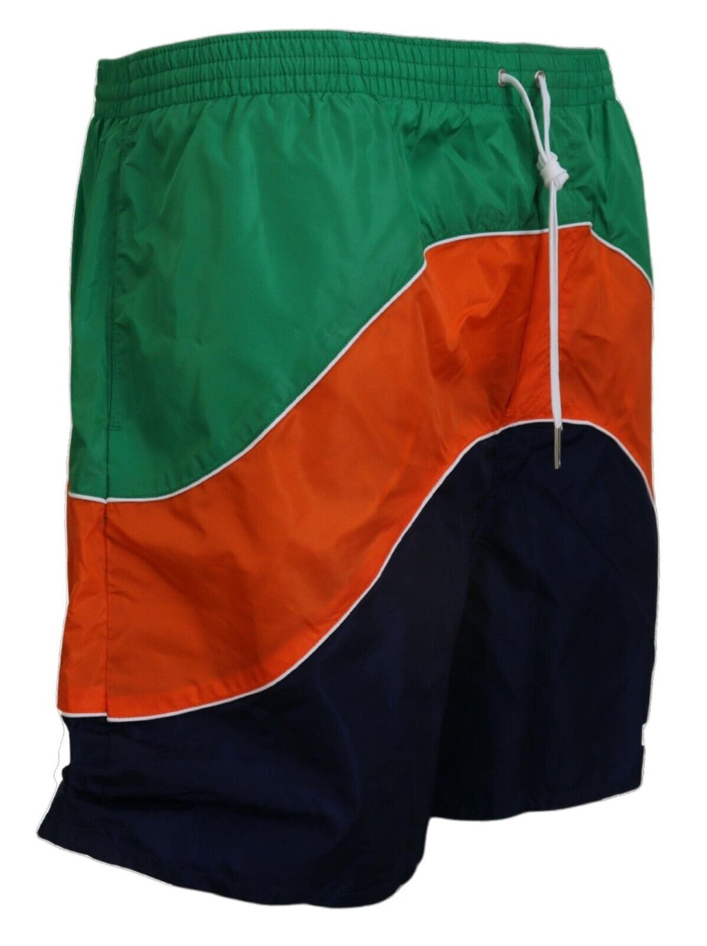 Multicolor Logo Print Men Beachwear Swimwear Short