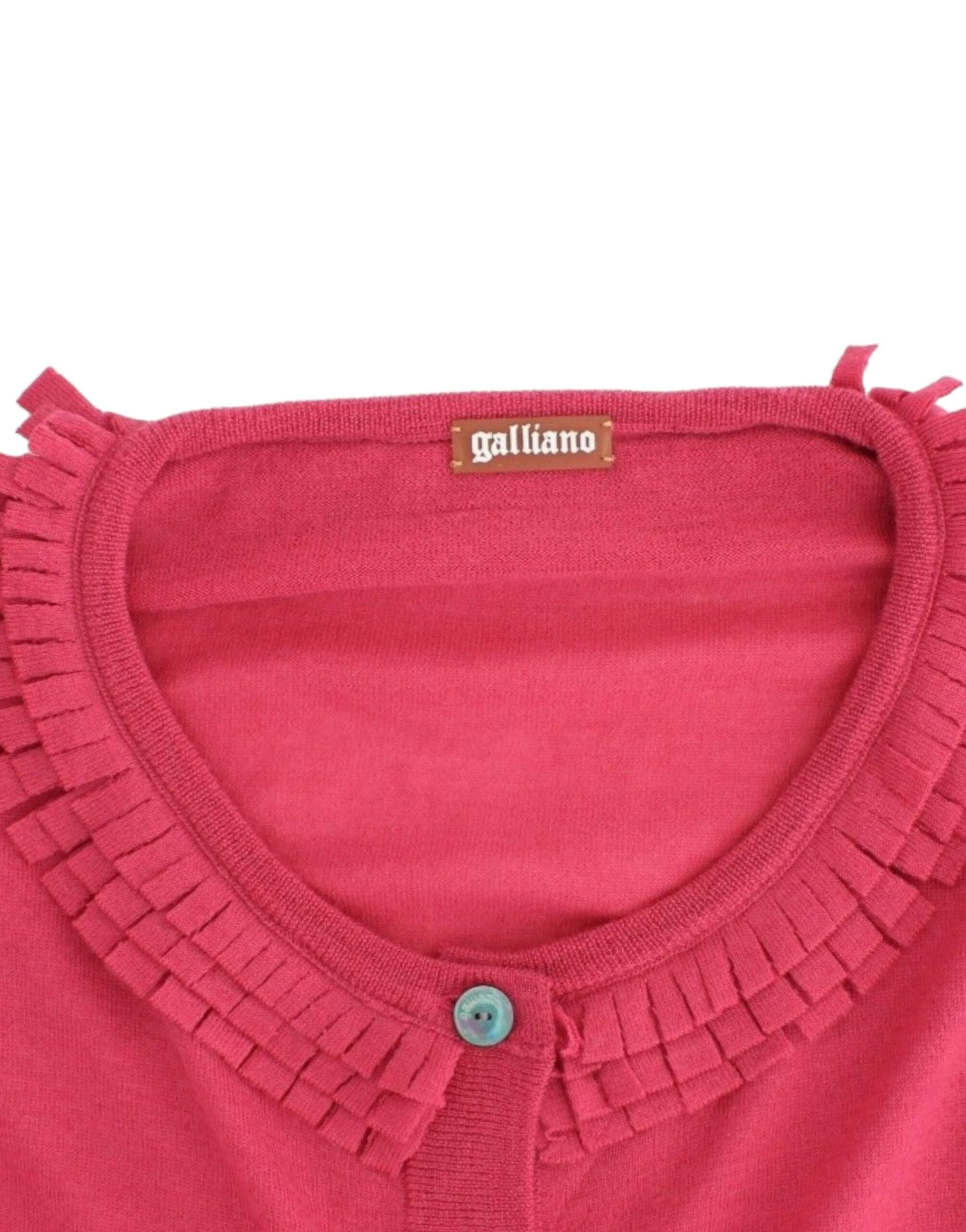 Pink wool cardigan