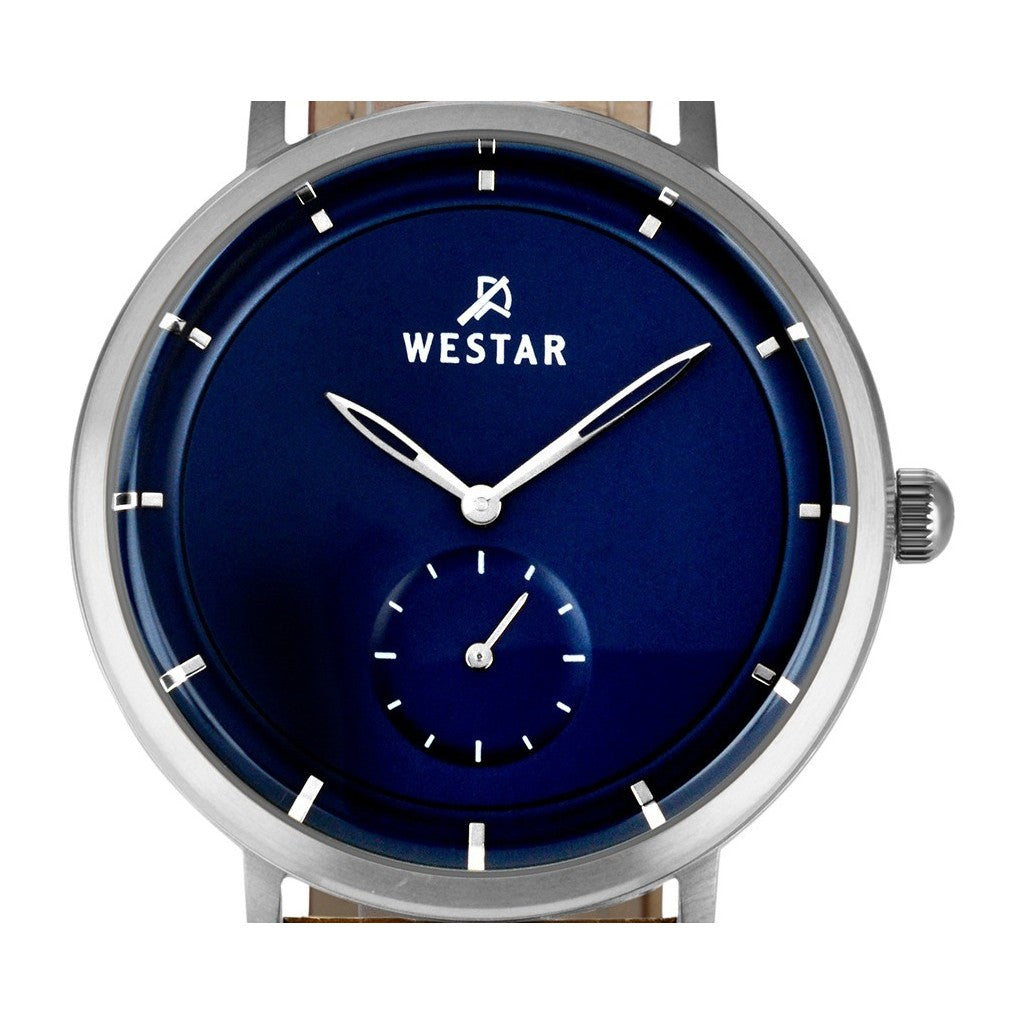 Westar Profile Leather Strap Blue Dial Quartz 50246STN184