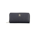 Blue Polyurethane Women Wallet